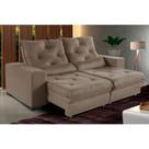 Sofá Retrátil e Reclinável 2,50m Suede Isis Cinza Sofá Retrátil e Reclinável 2,50m Suede Isis Cinza