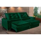 Sofá Retrátil e Reclinável 2,70m Suede Cancún Verde Sofá Retrátil e Reclinável 2,70m Suede Cancún Verde