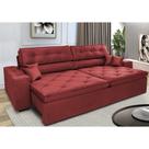 Sofá Retrátil e Reclinável 2,72m com Molas Cama inBox Estilo Suede Velusoft Vermelho Sofá Retrátil e Reclinável 2,72m com Molas Cama inBox Estilo Suede Velusoft Vermelho