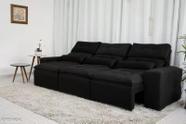 Sofá Retrátil e Reclinável 2,75m C/ 05 Lugares em Tecido Suede