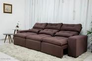 Sofá Retrátil e Reclinável 2,75m C/ 05 Lugares em Tecido Suede