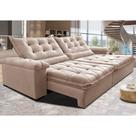 Sofá Retrátil e Reclinável 2,75m Cama inBox Big Fresh com SoftGelD40 Velupluma Bege