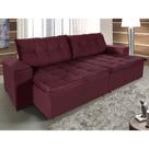 Sofá Retrátil e Reclinável 2,90m Suede Austrália Vinho