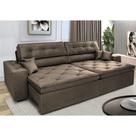 Sofá Retrátil e Reclinável 2,92m com Molas Cama inBox Estilo Suede Velusoft Café Sofá Retrátil e Reclinável 2,92m com Molas Cama inBox Estilo Suede Velusoft Café
