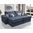 Sofá Retrátil e Reclinável 2,92m com Molas Ensacadas Cama Inbox Supreme Tecido Suede Azul Sofá Retrátil e Reclinável 2,92m com Molas Ensacadas Cama Inbox Supreme Tecido Suede Azul