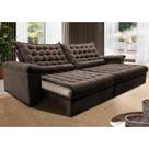 Sofá Retrátil e Reclinável 2,95m Molas Ensacadas Cama inBox Big Space com Bordado 3D Velusoft Café Sofá Retrátil e Reclinável 2,95m Molas Ensacadas Cama inBox Big Space com Bordado 3D Velusoft Café