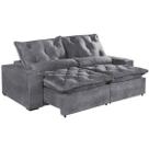 Sofá retrátil e reclinável 2m elegance cinza Sofá retrátil e reclinável 2m elegance cinza