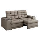 Sofá Retrátil e Reclinável 3 Lugares 2,05m Maldivas Besthouse Capuccino