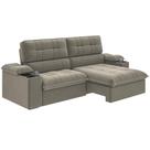 Sofá Retrátil e Reclinável 3 Lugares 2,10m c/ Porta Copos Slim Stanley