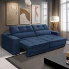 Sofá Retrátil e Reclinável 3 lugares 2,10m com Molas Emily Suede Azul Adonai Estofados Sofá Retrátil e Reclinável 3 lugares 2,10m com Molas Emily Suede Azul Adonai Estofados