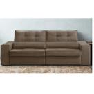 Sofá Retrátil e Reclinável 3 lugares 2,10m com Molas Milão Suede Cappuccino Mirra Decor Sofá Retrátil e Reclinável 3 lugares 2,10m com Molas Milão Suede Cappuccino Mirra Decor
