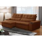 Sofá Retrátil e Reclinável 3 Lugares 230cm com Porta Copos e Objetos Bulgária