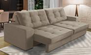 Sofá Retrátil e Reclinável 3 lugares 2,30m com Molas Madrid Suede Cappuccino Mirra Decor