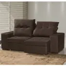 Sofá Retrátil e Reclinável 3 Lugares com Baú