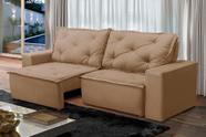 Sofá Retrátil e Reclinável 3 lugares com Molas 1,80m Ana Suede Cappuccino Adonai Estofados