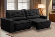 Sofá Retrátil e Reclinável 3 lugares com Molas 1,80m Livia Suede Preto Adonai Estofados Sofá Retrátil e Reclinável 3 lugares com Molas 1,80m Livia Suede Preto Adonai Estofados