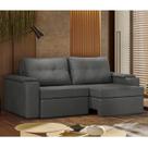 Sofá Retrátil e Reclinável 3 Lugares com Porta Copos 230cm Tobago Yescasa