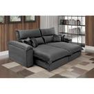 Sofá Retrátil e Reclinável 3 Lugares Lírio Suede