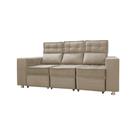 Sofá Retrátil e Reclinável 3 lugares Londres 1.90cm com Molas Suede Speciale Home