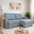 Sofá Retrátil e Reclinável 3 Lugares Magazin Roca Cinza, 200 cm