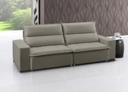 Sofá Retrátil e Reclinável 3 Lugares Veludo Supreme 220cm Marrom Castor