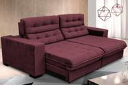 Sofá Retrátil e Reclinável 3,10m Suede New California Vinho