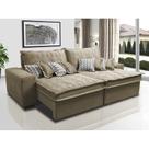 Sofá Retrátil e Reclinável 3,12m com Molas Ensacadas Cama Inbox Supreme Tecido Suede Castor