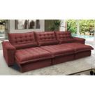 Sofá Retrátil e Reclinável 3,22m com Molas Ensacadas Cama inBox Aconchego Tecido Suede Vermelho Sofá Retrátil e Reclinável 3,22m com Molas Ensacadas Cama inBox Aconchego Tecido Suede Vermelho
