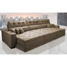 Sofá Retrátil e Reclinável 3,82m Austin com Molas no Assento Tecido Suede Velusoft Castor Sofá Retrátil e Reclinável 3,82m Austin com Molas no Assento Tecido Suede Velusoft Castor