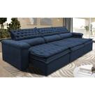 Sofá Retrátil e Reclinável 3,82m Molas Ensacadas Cama inBox Botonê Espuma Viscoelástico Azul Sofá Retrátil e Reclinável 3,82m Molas Ensacadas Cama inBox Botonê Espuma Viscoelástico Azul
