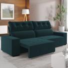 Sofá Retrátil e Reclinável 4 Lugares 230cm Veludo Salvador