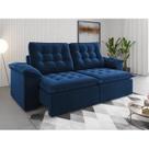 Sofá Retrátil e Reclinável 4 Lugares 250cm Veludo Detroit