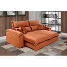 Sofá Retrátil e Reclinável 4 Lugares Lírio Suede