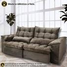 Sofá Retrátil e Reclinável Articulado com 1,90m de Largura e Abertura Grande em Tecido Veludo Premium com Pillow nos Braços e Assentos Sofá Retrátil e Reclinável Articulado com 1,90m de Largura e Abertura Grande em Tecido Veludo Premium com Pillow nos Braços e Assentos