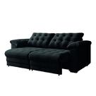 Sofá Retrátil e Reclinável Bipartido 3 Lugares 2,30m Suede Veludo Coliseu Selmer