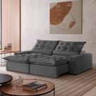 Sofá Retrátil e Reclinável com Catraca Blindada 250cm Montano