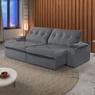 Sofá Retrátil e Reclinável com Entrada USB e Porta Copos 250cm Veneza Yescasa