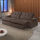 Sofá Retrátil e Reclinável com Entrada USB e Porta Copos 250cm Veneza Yescasa