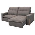 Sofá Retratil e Reclinável com Molas Ensacadas 180cm Aconchego Linho