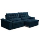 Sofá Retratil e Reclinável com Molas Ensacadas 210cm HEITOR Azul