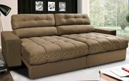 Sofá Retrátil e Reclinável com Molas Ensacadas Cama inBox Master 2,32m Tecido Suede Castor