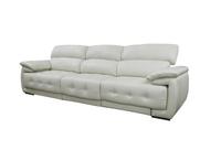 Sofá Retrátil e Reclinável de Couro Filipinas (3 módulos) 3,00 m Off White - Mempra Design