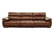 Sofá Retrátil e Reclinável de Couro Filipinas (3 módulos) 3,30 m Soft Tabaco - Mempra Design