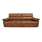 Sofá Retrátil E Reclinável De Couro Queen 2,20 M Brown Mempra Design