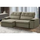 Sofá Retrátil e Reclinável França 250 Cm com Porta Copos e Objetos