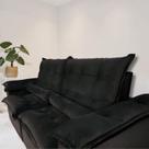 Sofá Retrátil e Reclinável Ipanema 1,50m de Largura com Abertura Grande em Tecido Veludão e Montagem Inclusa