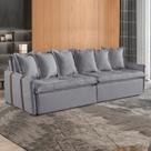 Sofá Retrátil e Reclinável Modulado 254cm Pés em Madeira Maciça Portugal