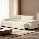 Sofá Retrátil e Reclinável Molas Ensacadas 250cm Veludo Malta