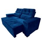 Sofá Retrátil e Reclinável New York Premium 2 m Azul Marinho