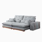 Sofá Retrátil e Reclinável Toronto 2,90 5 Lugares Tecido Linho Cinza 2005